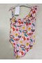 Girl's Bow One-Piece Swimsuit Sea Beach Pool Swimwear 1-2 2-3 3-4 4-5 5-6 Age-Appropriate Patterned Digital Print Fabric - 5