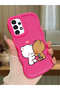 Samsung Galaxy A13 4g Compatible Case Camera Protective Red Silicone Couple Phone Case Cute Pattern