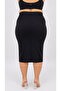 Plus Size Knitted Stone Pencil Skirt - 3
