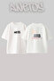 Diamond Grillz Design Printed Oversize White T-Shirt