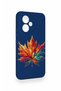 Honor 400 Compatible Colorful Leaf Pattern Silicone Case - 3