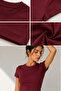 Women's Crew Neck Short Sleeve 100% Cotton Crop Blouse - 5
