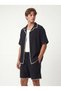 Stitched Detailed Shirt Shorts Set - 2