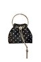 Polka Dot Fabric a Fabulous and Stylish Evening Dress Bag Black