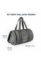 Roller Luggage Bag Hand and Shoulder Bag Travel Bag – Dark Gray Unisex Faux Leather Sportswear Sport Bag - 3