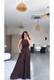 Brown Flowy Loose Wide-Leg Belted Jumpsuit - 4