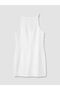 Xside White Square Neck Linen Blend Mini Dress - 7