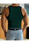 Men's Halter Neck Combed Cotton Camisole Fitted Fit Sportsman Lycra Undershirt - 2
