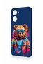 Realme 10 Compatible Bear Patterned Silicone Case with Glasses - 3