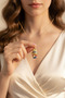 Yellow Tone Necklace with Cute Character Figure with Hat - Stone Detail, Suitable for Children and Adults - 3