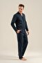 Men's Navy Blue Shirt Pajama Set Ar3857-S-V1 - 6