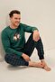 Wonderful Time Father Son Green Long Sleeve Pajama Set Ar3823-A-V1 - 3