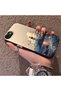 iPhone 8 Compatible Silicone Edge Hard Back Case Couple Phone Case Tower Pattern - 2
