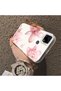Realme C25 Compatible Silicone Edge Hard Back Case Couple Phone Case with Floral Pattern - 4