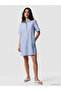 Lcw Visionshirt Collar 100% Cotton Mini Dress