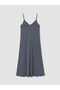 Lcw Vision Indigo Rope Strap A-Line Modal Blend Dress - 8