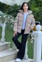 Girl's Hooded Pocket Suitica Nova Fabric Winter Coat Km4011 - 3