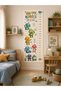 Happy Robots Height Gauge Wall Sticker 50X150 cm |   Robot Themed Children's Room Height Chart