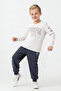 Boy's Printed White Long Sleeve Tracksuit Set Us2620-C-V2 - 4
