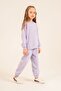 Girl's Embroidered Purple Long Sleeve Tracksuit Set Us2703-C-V2 - 3