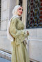 Women's Ruffle Sleeve Detailed Inner Lined Tulle Set Green - 5