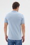Blue Polo Collar Pique Short Sleeve Slim Fit 100% Cotton T-Shirt 1011260171 - 5