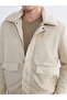 Southblue Beige Standard Fit Fur Collar Suede Men's Coat - 3