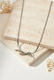 Steel Flat Snake Chain Necklace with Bow Detail Stylish and Modern Design - 4