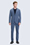 Indigo Slim Fit Mono Collar Casual Suit