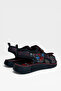 Velcro Adjustable Lightweight Comfortable Daily Children's Sandals Black - Red - 4