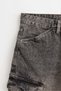 Denim kargo bermuda - 7