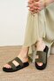 Linea Khaki Color Geometric Cut Women's Slippers - 3