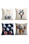 Set of 4 Fruit Patterned Throw Pillow Covers from China - 3