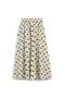Polka Dot Skirt with Elastic Waist Cream - 2