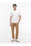 Men's Regular Fit Round Neck Logo Printed Cotton Short Sleeve White T-Shirt - 3