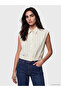Esvab • Modern & Distinctive Checkered Embroidered Loose Fit 100% Cotton Blouse