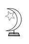 Moon LED Floor Lamp with Star Design, Warm White Strip Light, Durable Metal Stand, Ramadan & Eid Decoration, Modern Home Lighting - 3
