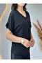 Shoulder-Detachable Bird-Eye Collar Blush - 3
