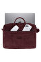 Burgundy Still Genuine Suede Leather 13-14 Inch Macbook/Laptop Bag - 3