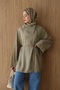 Women's Cross Collar Hidden Button Hijab Shirt - 3