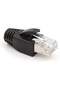 Cat7 Cat6A RJ45 Pass through Connectors Shielded with Strain Relief Boots Black Pack Of 30 - 4