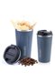 Sunup Stainless Steel Vacuum Thermos Mug 380 ml - 304 Steel - Spring Lid - Coffee Tea Thermos - Travel Car Office Camping Outdoor - Non-Slip Base - 3