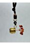 Fengshui Gold Money Pouch Agate Natural Stone Keychain - 4
