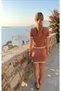 Summer Polo V-Neck T-Shirt Blouse Mini Skirt Knitwear Set - 3
