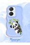 Vivo Y27 Compatible Case Camera Protector Blue Silicone Couple Phone Case Panda Pattern - 2