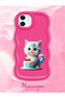 iPhone 12 Compatible Case Camera Protector Red Silicone Couple Phone Case Cat Pattern - 2