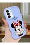 Samsung Galaxy A17 Compatible Case Camera Protective Blue Silicone Couple Phone Case Cute Pattern