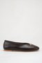 Brown Women's Ballerina Shoes with Buckle, Square Toe, Comfortable Non-Slip Sole, Melo - 2