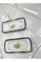 Esterhomedecor 2-Piece Marquise Porcelain Thin Rectangular Presentation Plate 35*17cm - 6