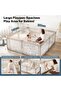 Foldable Baby Playpen, 180 * 200cm Playpen for Babies and Toddlers, Portable Play Yard